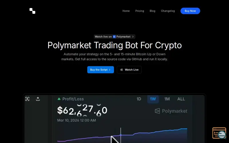 Screenshot of Polymarket Trading Bot, a launch using Hoster.by