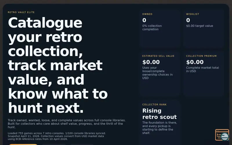 Screenshot of Retro Vault Elite