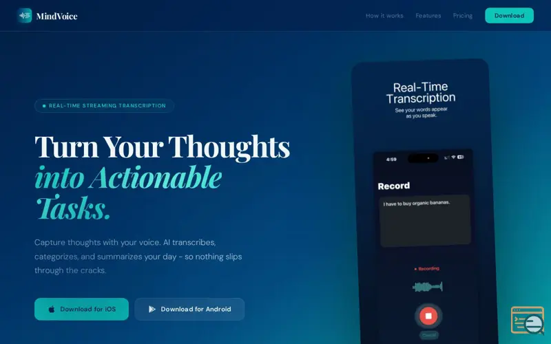 Screenshot of MindVoice