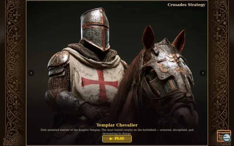 Screenshot of Crusades Strategy