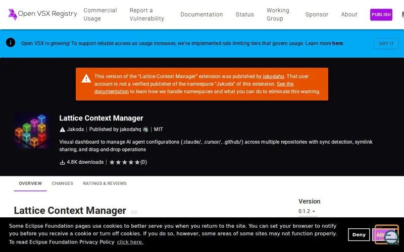 Screenshot of Lattice Context Manager