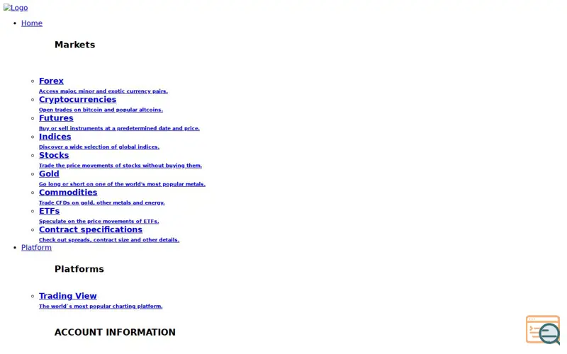 Screenshot of TEF Global Markets