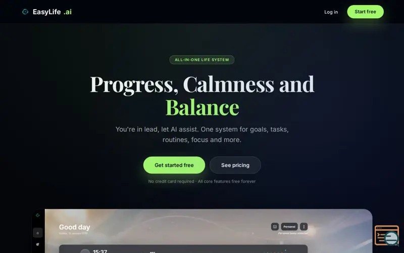 Screenshot of EasyLife.ai