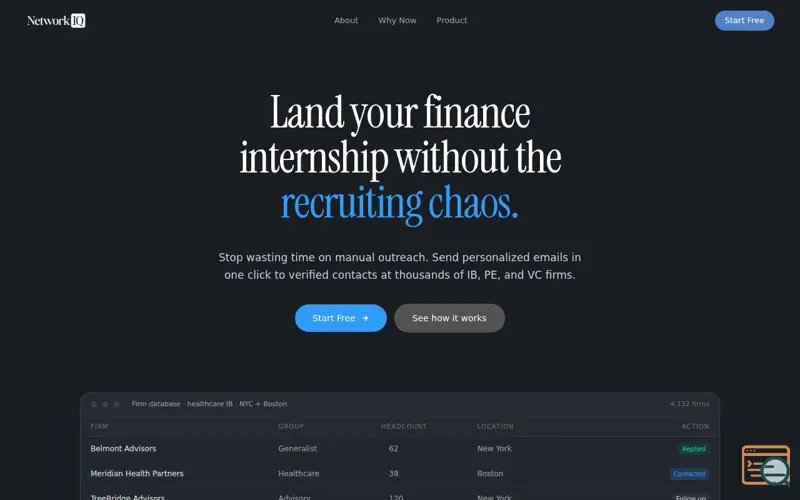 Screenshot of NetworkIQ