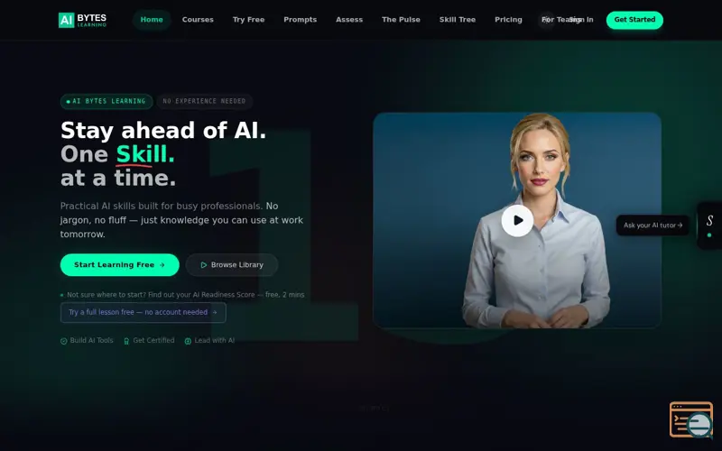 Screenshot of AI Bytes Learning