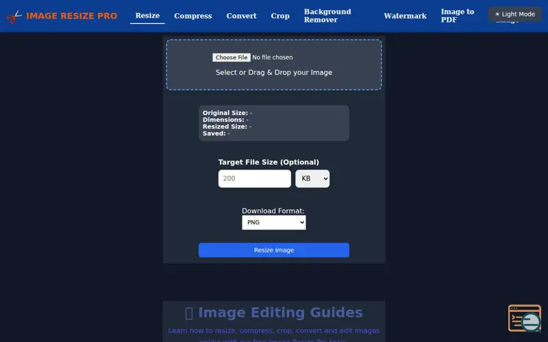 Screenshot of Image Resize Pro