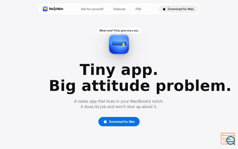 Screenshot of Notchkin