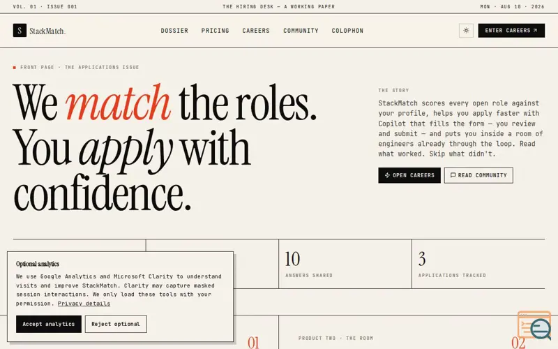 Screenshot of StackMatch