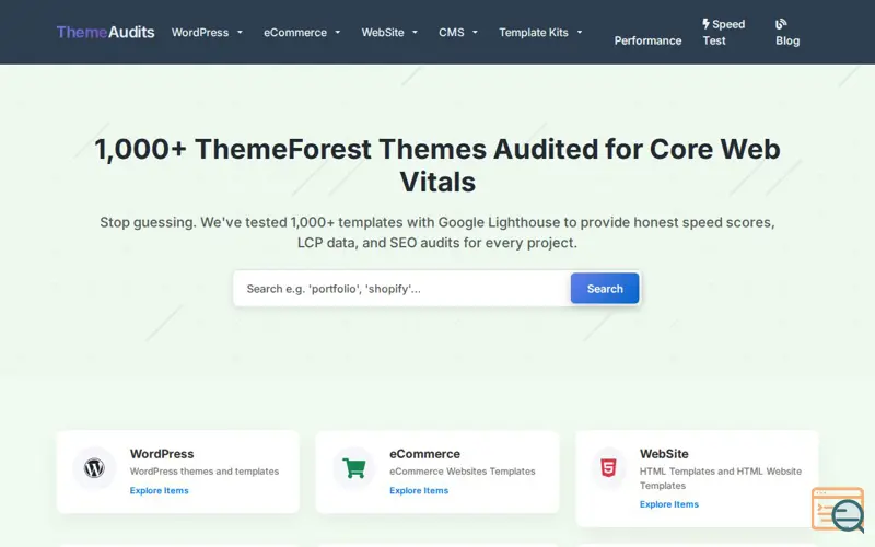 Screenshot of ThemeAudits