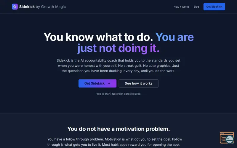 Screenshot of Sidekick by Growth Magic