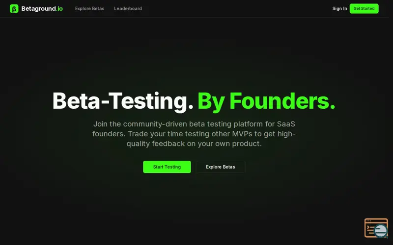 Screenshot of Betaground