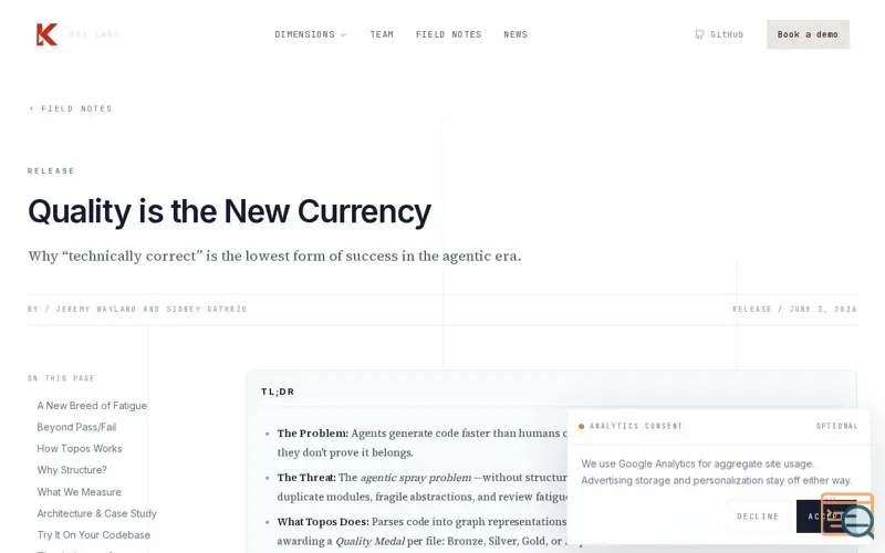 Screenshot of Topos