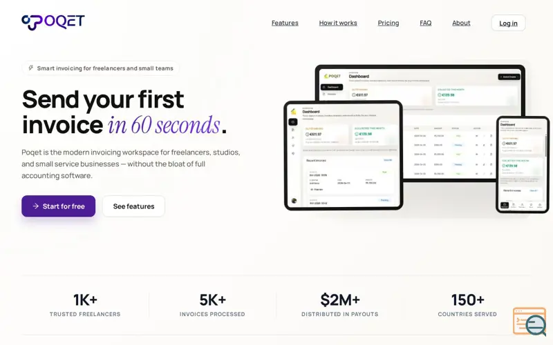 Screenshot of Poqet, a launch using Firebase App Hosting