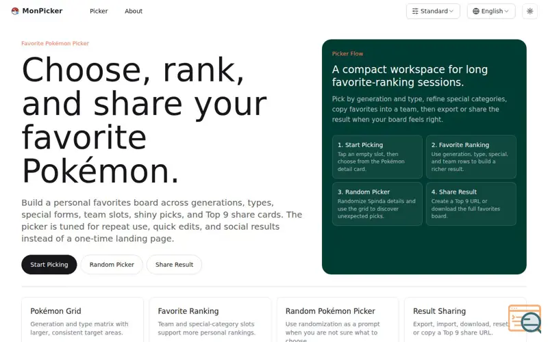 Screenshot of MonPicker
