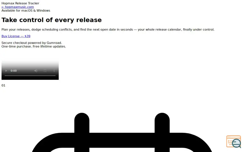 Screenshot of Release Tracker 