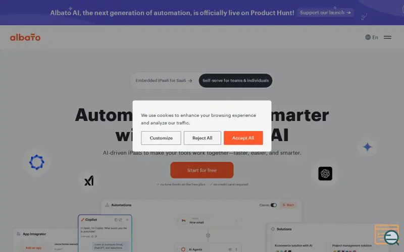 Screenshot of Albato AI