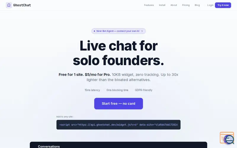 Screenshot of GhostChat
