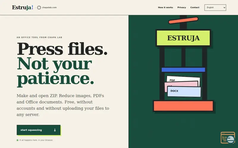 Screenshot of Estruja