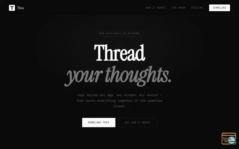 Screenshot of Thea