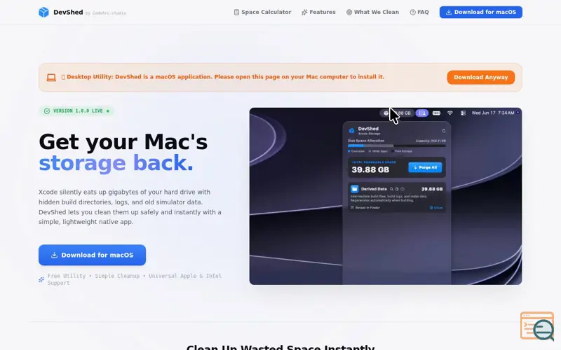 Screenshot of DevShed