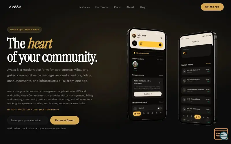 Screenshot of Avasa — Gated Community App for Apartments and Villas