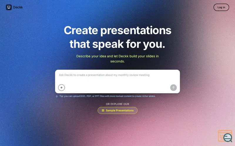 Screenshot of Deckk