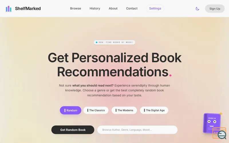 Screenshot of ShelfMarked
