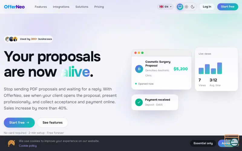 Screenshot of OfferNeo