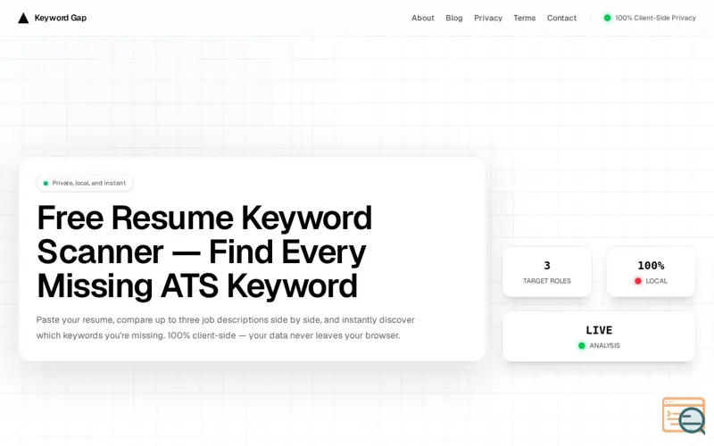 Screenshot of Resume Gap Scanner