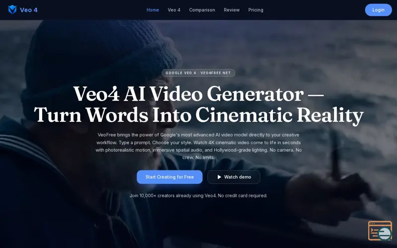 Screenshot of Veo 4 AI Video Generator