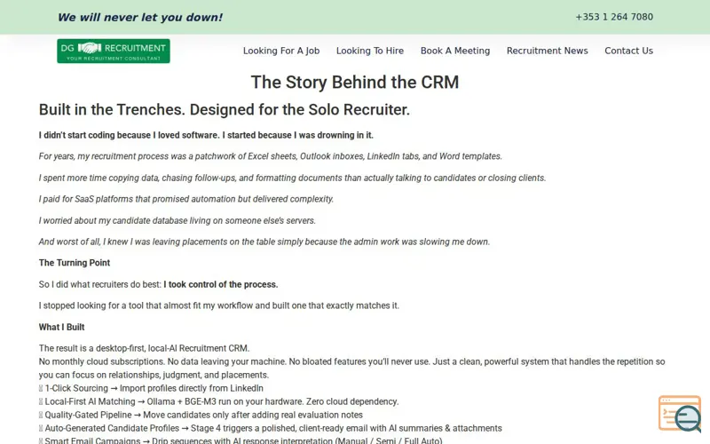 Screenshot of RecruitmentCRM