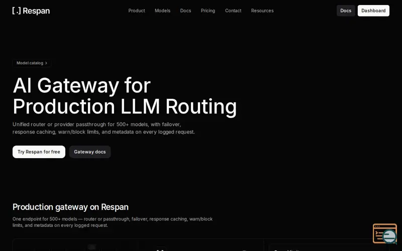 Screenshot of Respan Gateway