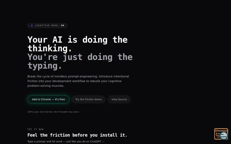 Screenshot of Cognitive Mode