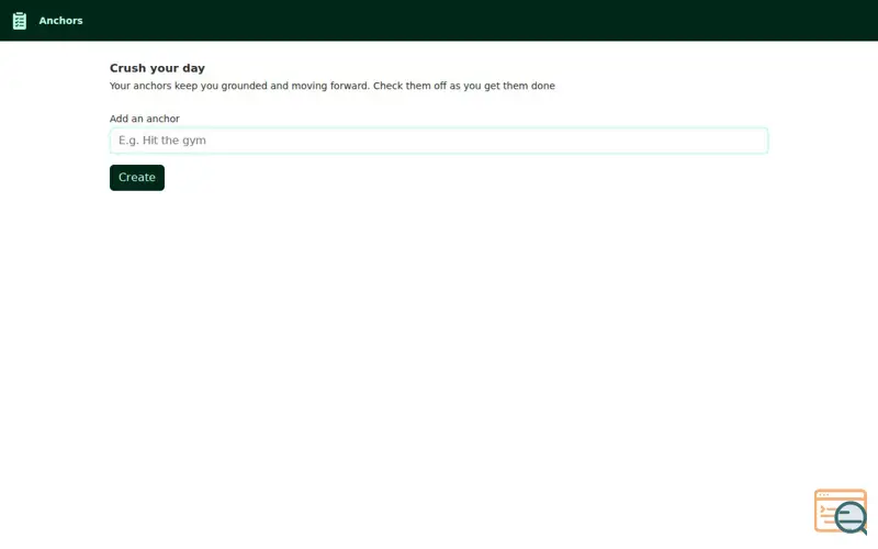 Screenshot of Anchors