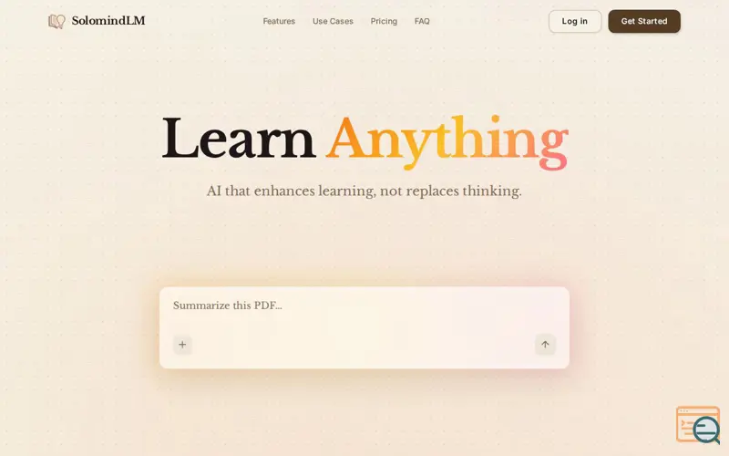 Screenshot of SolomindLM