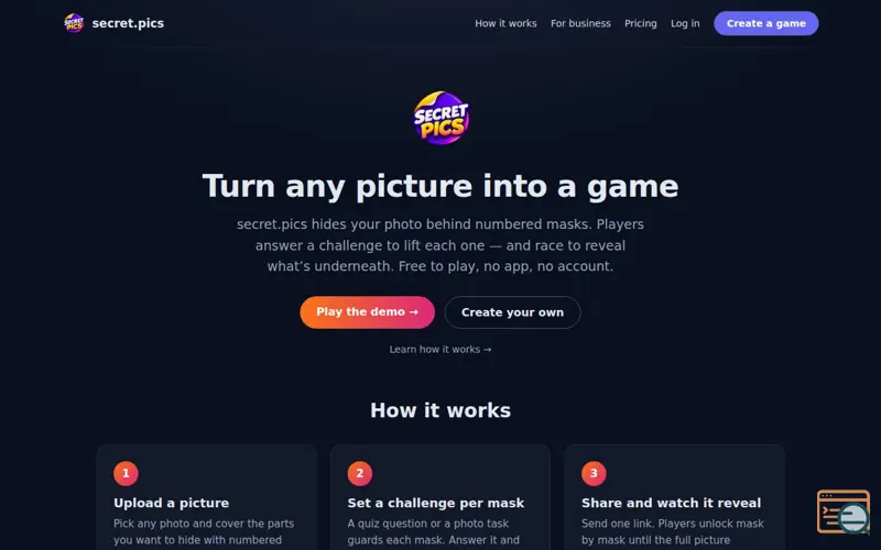 Screenshot of Secret.pics