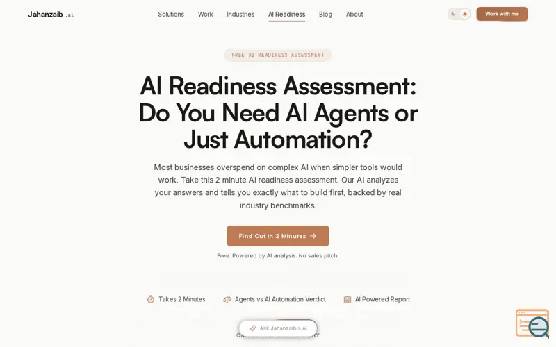 Screenshot of AI Readiness Assessment