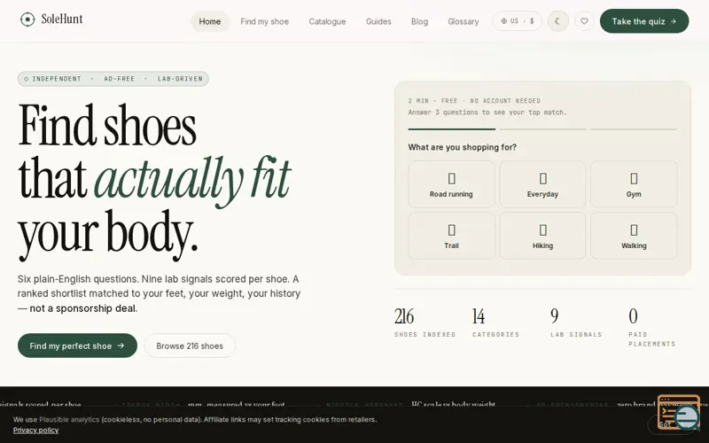 Screenshot of SoleHunt
