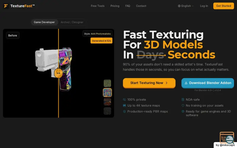 Screenshot of TextureFast