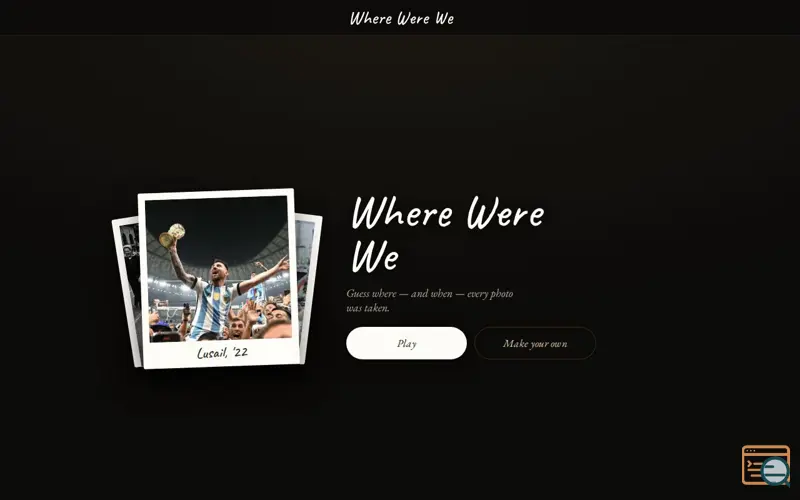 Screenshot of Where Were We