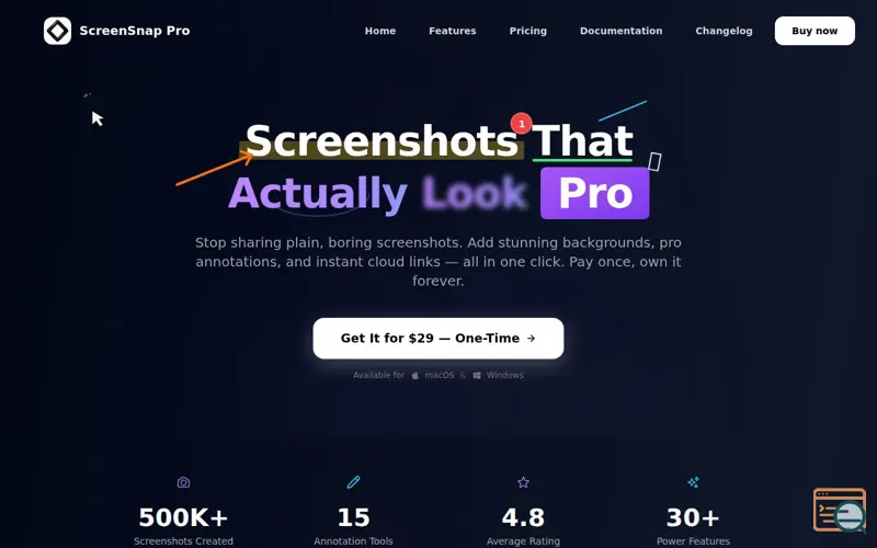 Screenshot of ScreenSnap Pro