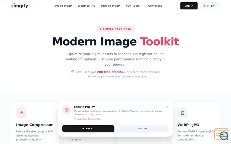 Screenshot of Imgify