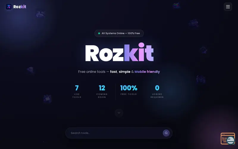 Screenshot of Rozkit — rozkit.com