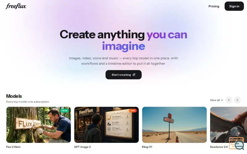 Screenshot of Free FLUX AI