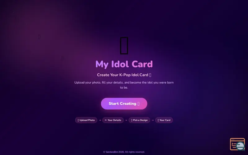 Screenshot of My Idol Card