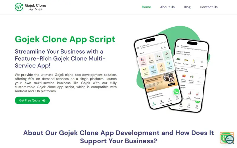 Screenshot of Gojek Clone Delivery App , a launch using DMCA.com