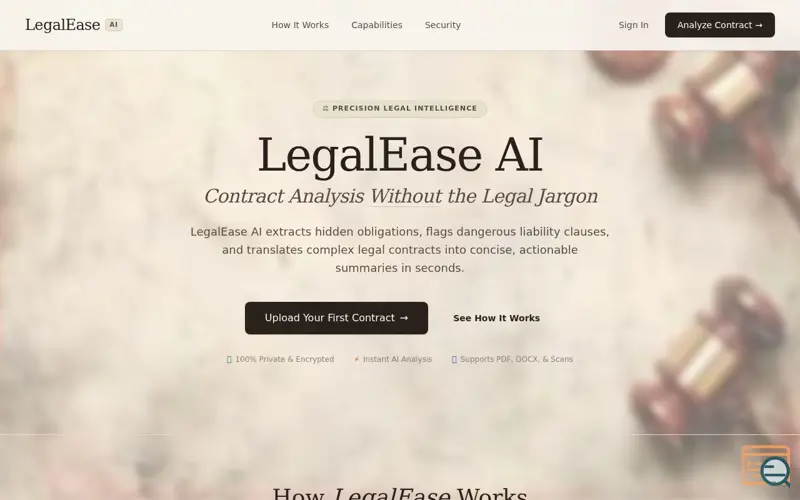 Screenshot of LegalEase_AI