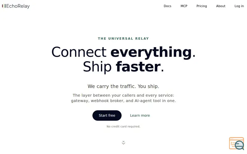 Screenshot of EchoRelay