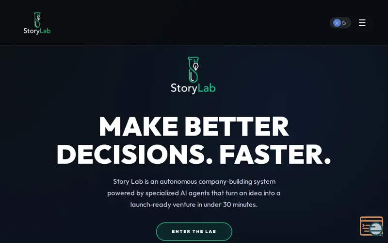 Screenshot of StoryLab