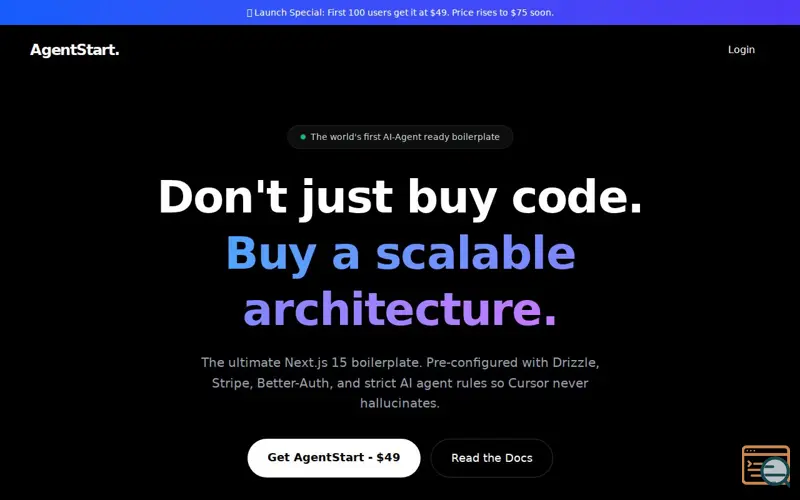 Screenshot of AgentStart